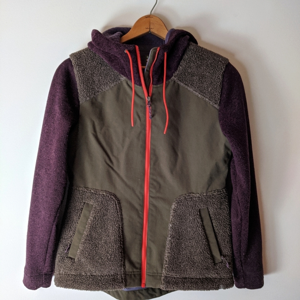 Title Nine Fleece and Canvas Jacket Women's M